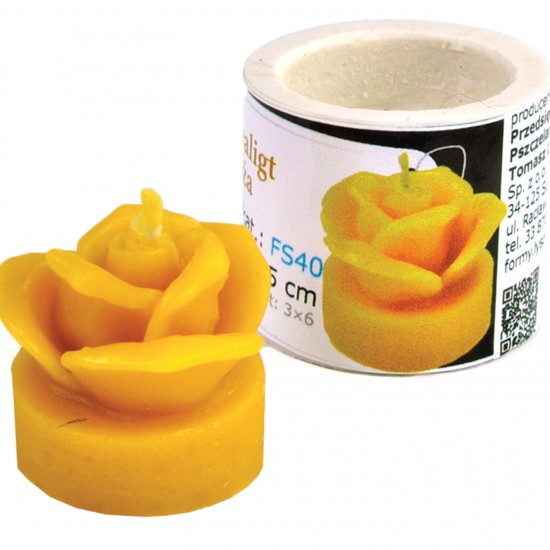 Силиконовая форма - Чайная свеча роза 3,5 см